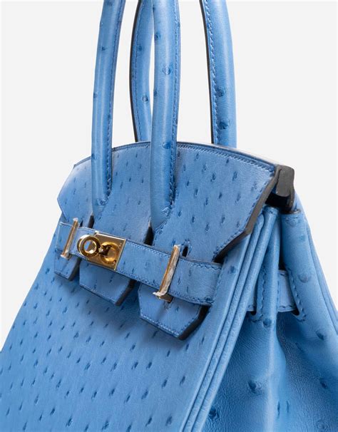 hermes ostrich blue|Hermes blue france.